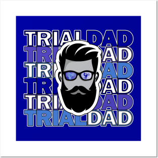 father's day 2024 trial bike dad racing motor sport daddy Posters and Art